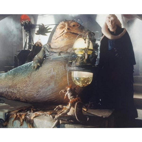 Autografo Toby Philpott Star Wars Jabba 7 Foto 20x25: 