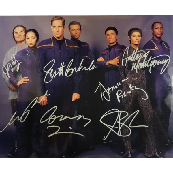 Autografo Cast Completo  Star Trek Enterprise 2 Foto 20x25