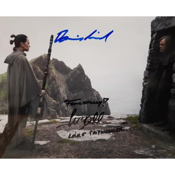 Autografo Star Wars Mark Hamill & Daisy Ridley 2 - Foto 20x25
