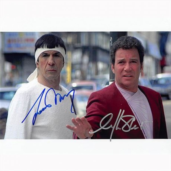 Autografo William Shatner & Leonard Nimoy - Star Trek IV Foto 20X25