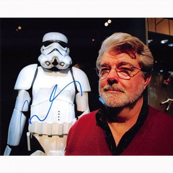 Autografo George Lucas - Star Wars 2 Foto 20x25