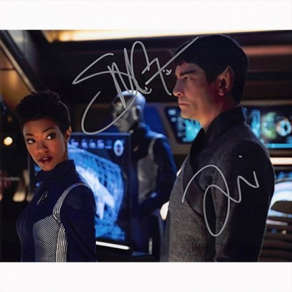 Autografo Sonequa Martin-Green & James Frain - Star Trek Foto 20X25