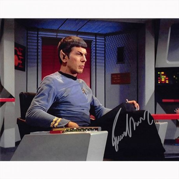 Autografo Leonard Nimoy - Star Trek 5 Foto 20x25 