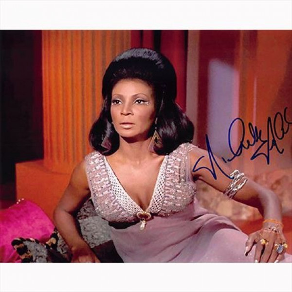 Autografo Nichelle Nichols Star Trek Classica 2 Foto 20x25 
