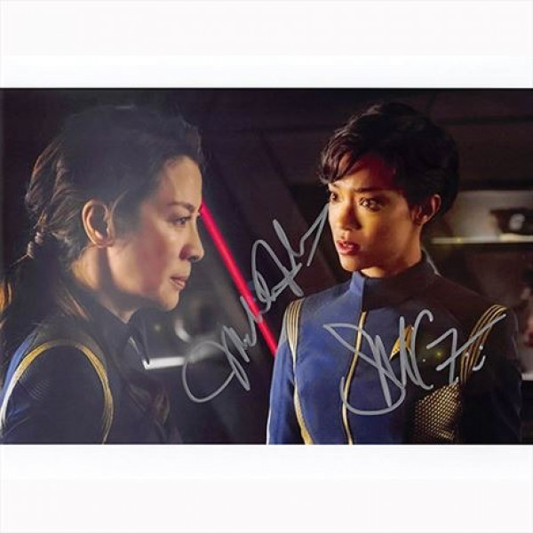 Autografo Sonequa Martin-Green & Michelle Yeoh -2- Star Trek Foto 20x25
