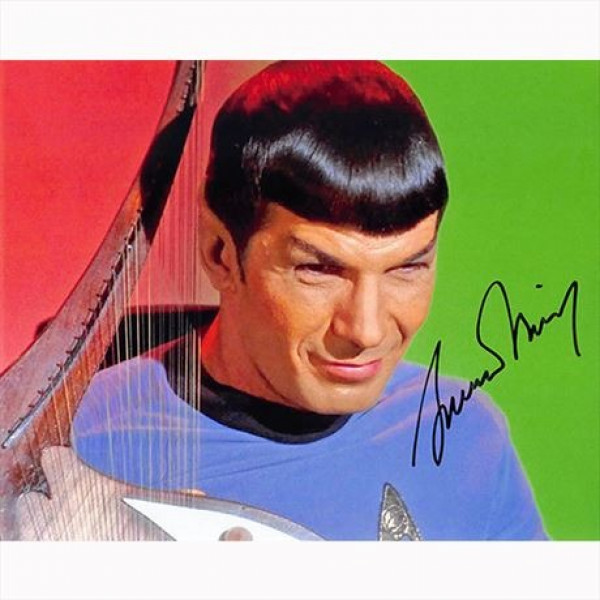 Autografo Leonard Nimoy 10- Star Trek Foto 20x25: