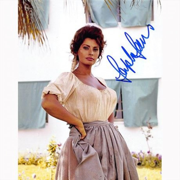 Autografo Sophia Loren 2 Foto 20x25