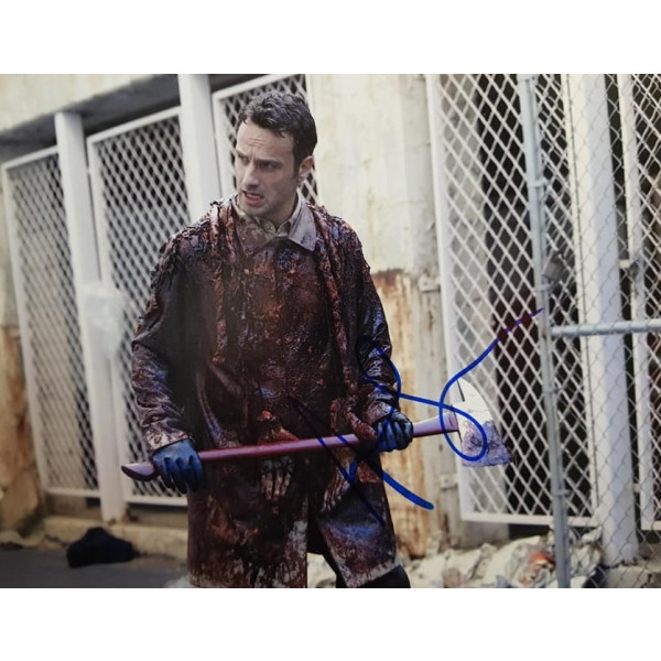 Autografo Andrew Lincoln  The Walking Dead Foto 20x25