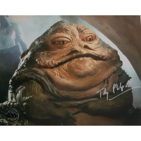 Autografo Toby Philpott Star Wars Jabba 3 Foto 20x25