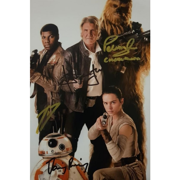 Autografo Star Wars Cast 4 Foto  20x25