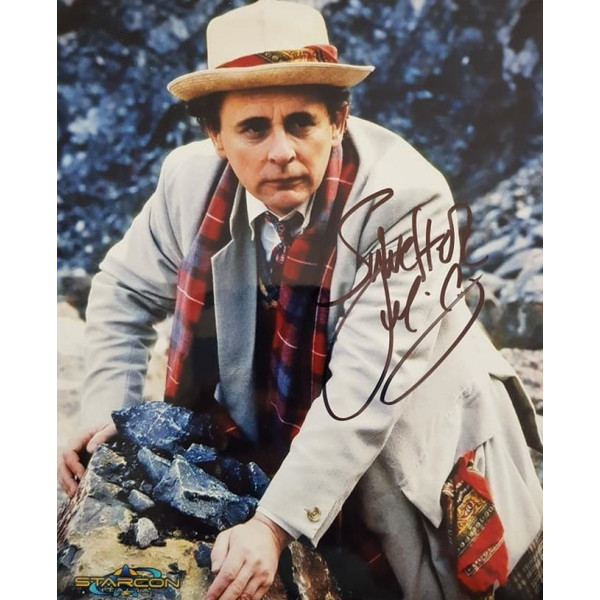 Autografo Sylvester McCoy Doctor Who Foto 20x25