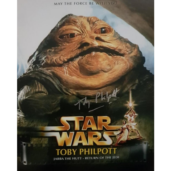 Autografo Toby Philpott Star Wars Jabba 5 Foto 20x25: 
