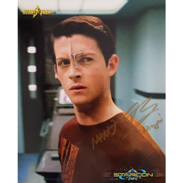 Autografo Manu Intiraymi Star Trek Voyager Foto 20x25