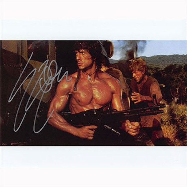 Autografo Sylvester Stallone 3- Rambo 20x25