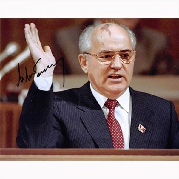 Autografo Mikhail Gorbachev  Foto 20x25