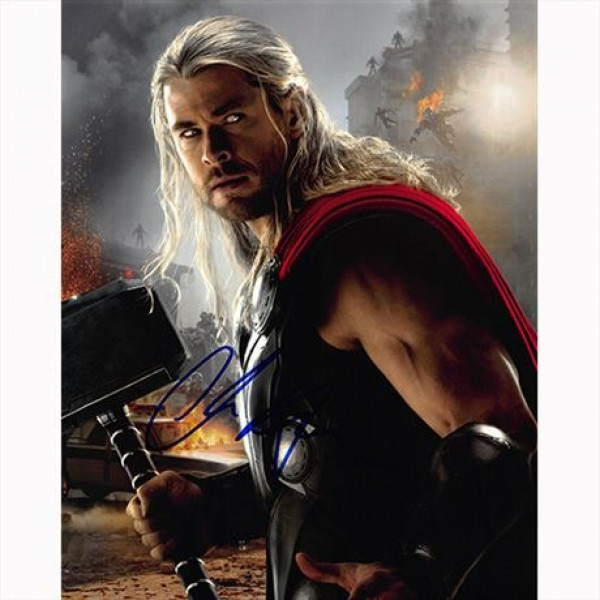 Autografo Chris Hemsworth - Avengers Age of Ultron Foto 20x25