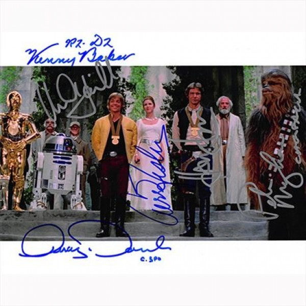 Autografo Star Wars -  6 del Cast   -  Foto 20x25