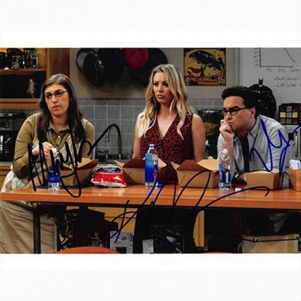 Autografo The Big Bang Theory Cast  3 Attori Foto 20x25