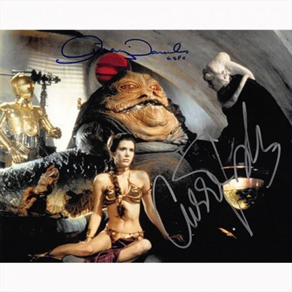 Autografo Star Wars Carrie Fisher & Anthony Daniels -  Foto 20x25