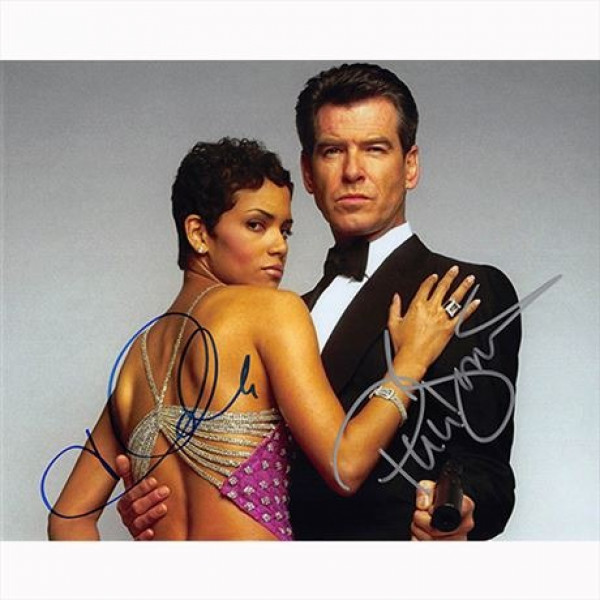 Autografo Pierce Brosnan & Halle Berry - James Bond Foto 20x25