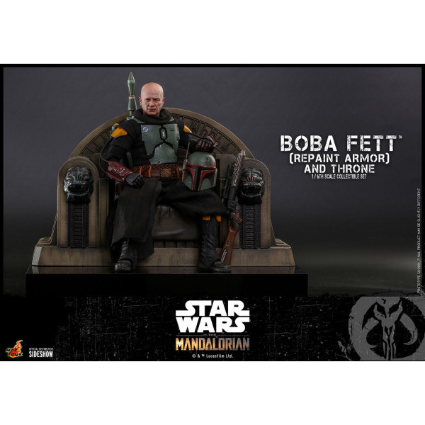  STAR WARS: the MANDALORIAN – BOBA FETT REPAINT ARMOR and THRONE 1/6 Action Figure 30 cm HOT TOYS
