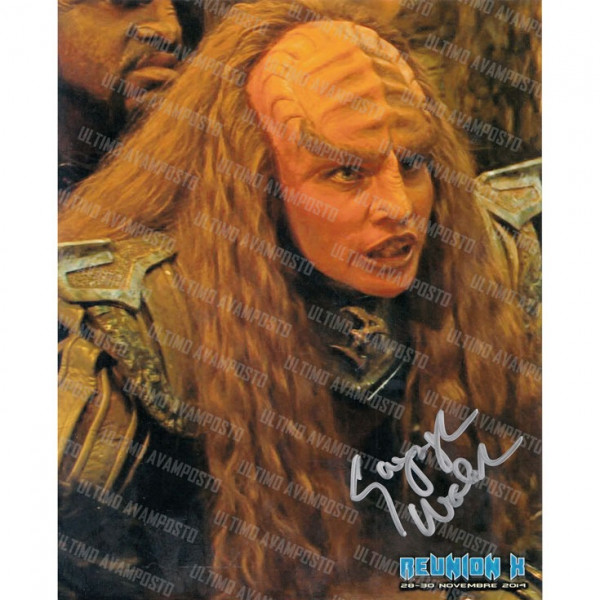 Autografo Gwynyth Walsh Star Trek 2 Foto 20x25 