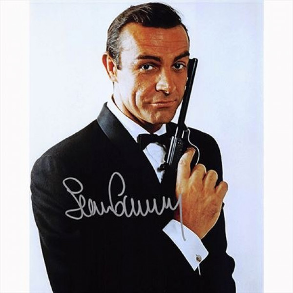 Autografo Sean Connery - James Bond 20x25