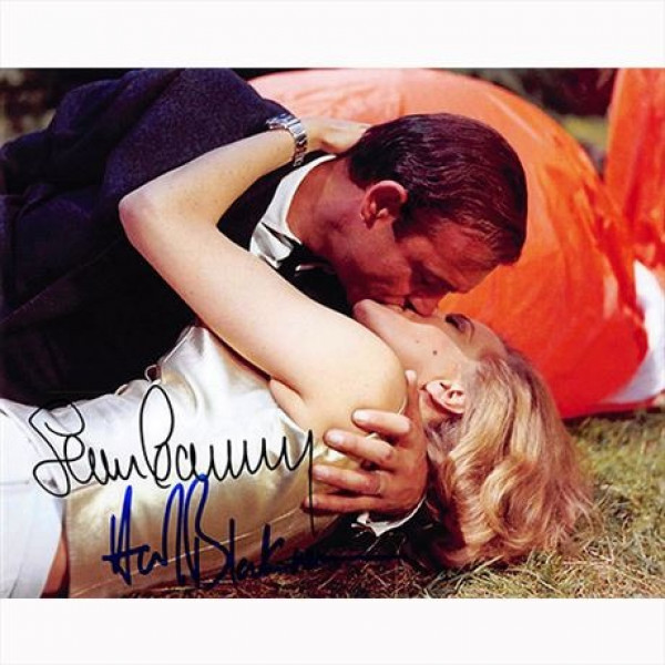 Autografo Sean Connery & Honor Blackman - 007 James Bond Foto 20x25