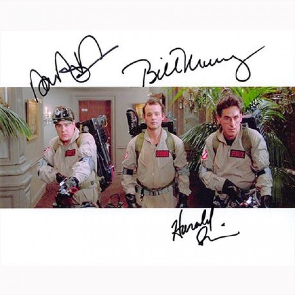 Autografo Ghostbusters Cast 3 Actors 2 Foto 20x25 