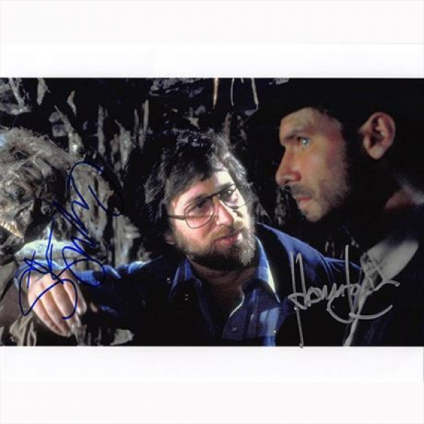 Autografo Harrison Ford & Steven Spielberg - Indiana Jones Foto 20x25