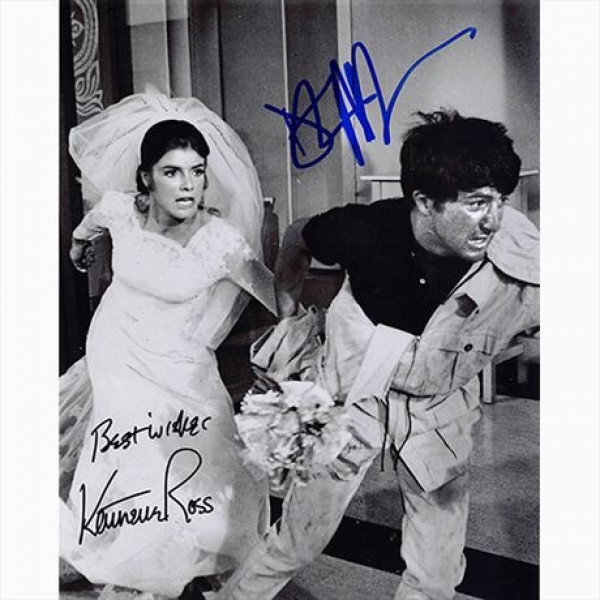 Autografo Dustin Hoffman & Katharine Ross - The Graduate Foto 20x25