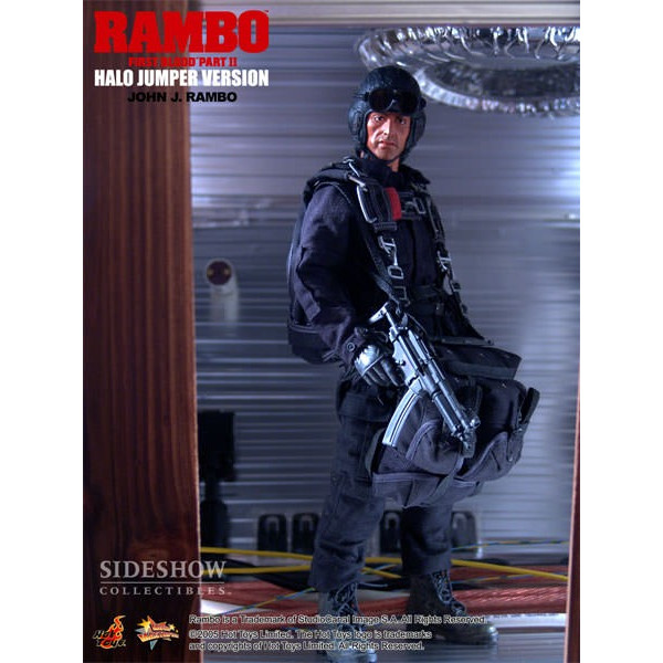 HOT TOYS MMS 11 FIRST BLOOD II - RAMBO (HALO JUMPER VERSION)