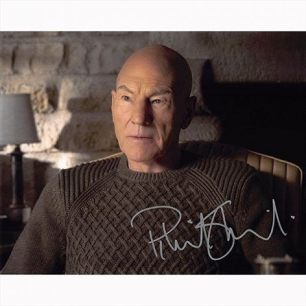 Autografo Patrick Stewart - Star Trek Picard 2 Foto 20x25