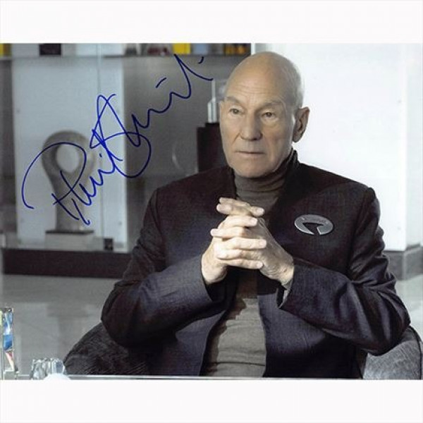 Autografo Patrick Stewart - Star Trek Picard Foto 20x25