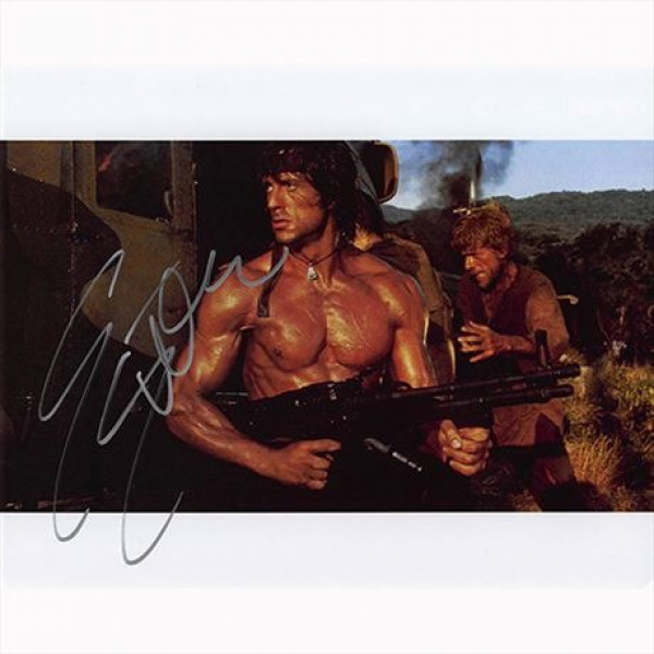 Autografo Sylvester Stallone - Rambo Foto 20x25