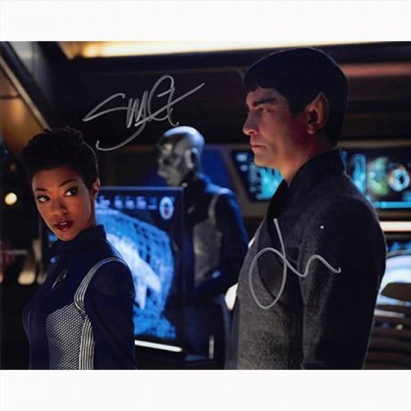 Autografo Sonequa Martin-Green & James Frain - Star Trek Foto 20x25