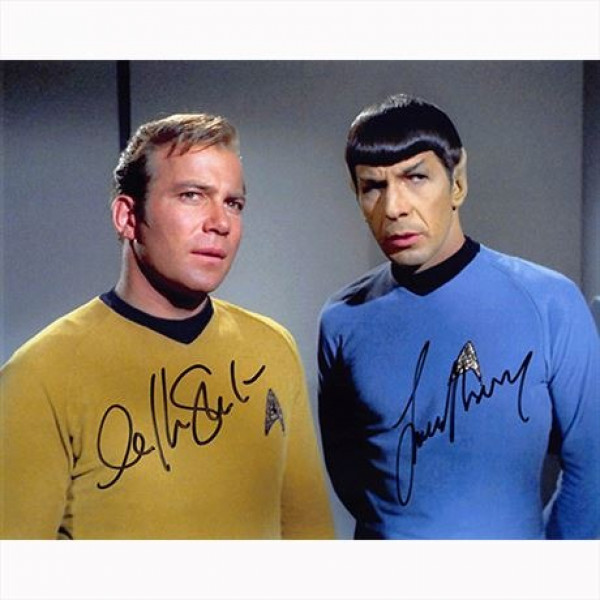 Autografo William Shatner & Leonard Nimoy - Star Trek 4- Foto 20x25