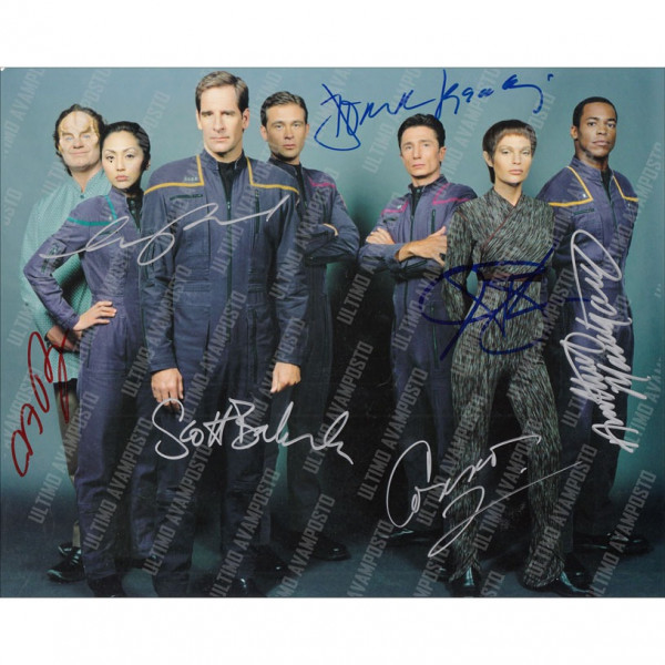 Autografo Cast Completo  Star Trek Enterprise 3 Foto 20x25