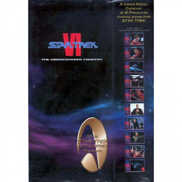 Star Trek VI The Undiscovered Country Official Star Trek Action Series Phonecards – Movie Set 6
