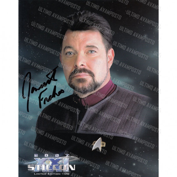 Autografo Jonathan Frakes Star Trek Foto 20x25