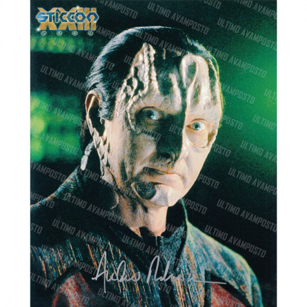 Autografo Andrew Robinson Garak Star Trek 3 Foto 20x25
