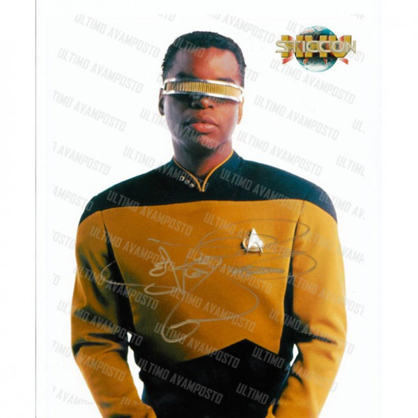 Autografo LeVar Burton Star Trek 5 Foto 20X25