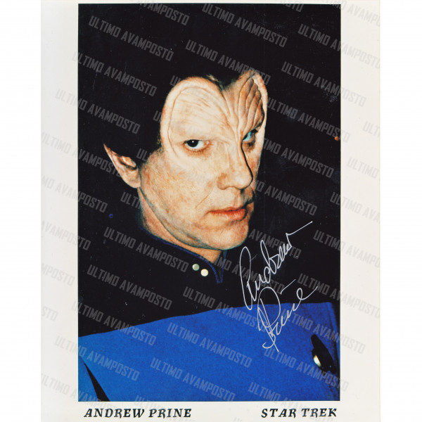 Autografo Andrew Prine Star Trek 2 Foto 20x25