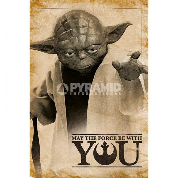 Poster Star Wars Yoda, May The Force Be With You