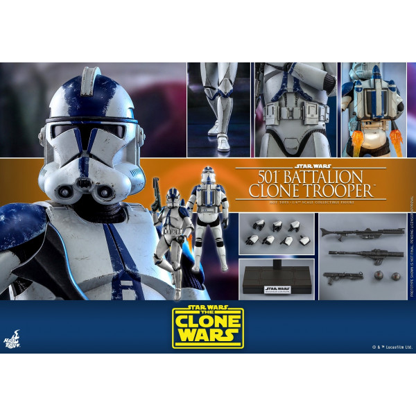 Hot Toys TMS 22 Star Wars The Clone Wars 501st Battalion Clone Trooper 