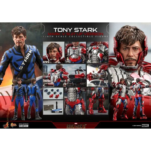 PREORDINE Iron Man 2 Movie Masterpiece Action Figure 1/6 Tony Stark (Mark V Suit Up Version) 31 cm