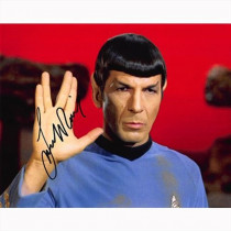 Autografo Leonard Nimoy - Star Trek 9 Foto 20x25 