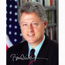 Autografo Il presidente degli Stati Uniti Bill Clinton Foto 20x25