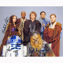 Autografo Star Wars Revenge of the Sith Cast  6 Actors Foto 20x25: