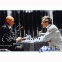 Autografo Patrick Stewart & Ian McKellen Foto 20x25